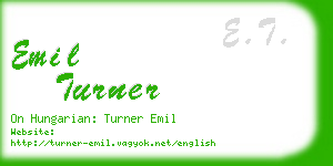 emil turner business card